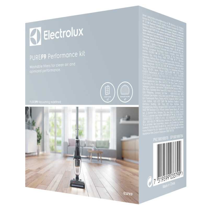 Kit de filtres pour Aspirateur ELECTROLUX 9001690784