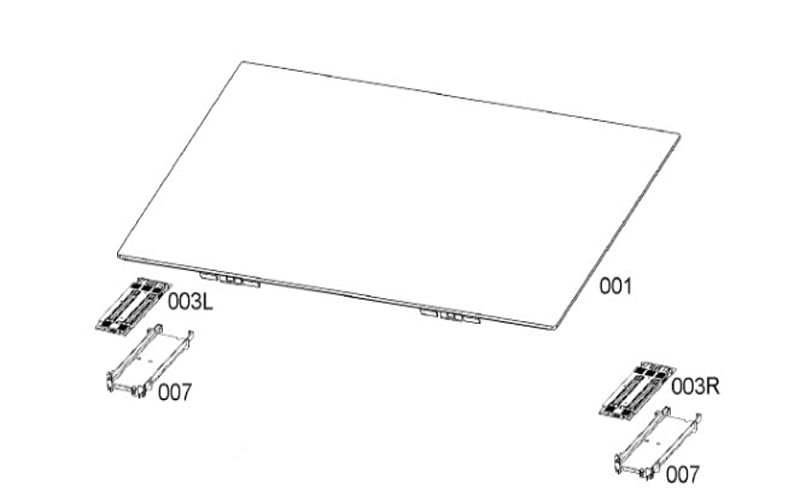 DESSUS VERRE VITRO-CERAM REP 001 pour TABLE DE CUISSON ELECTROLUX - 140046122010