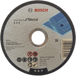 Disques à tronçonner moyeu plat spécial métaux (125 x 1.6 x 2 mm) BOSCH