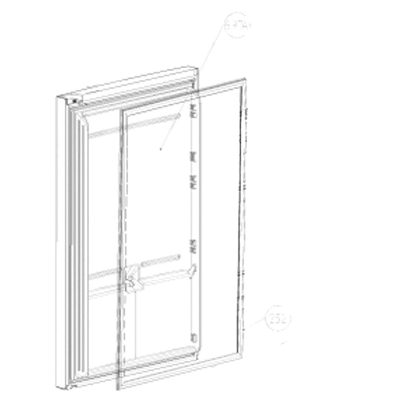 Joint de porte de refrigerateur (repere 252) 5958271900 BEKO