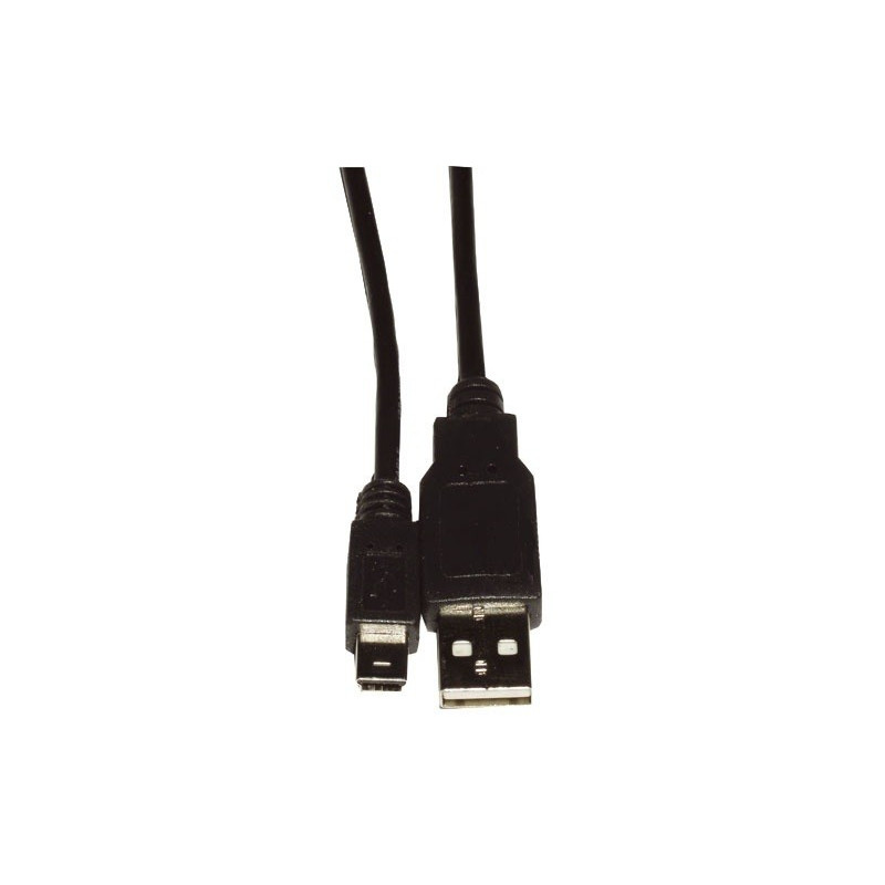 CORDON USB TYP-A MÂLE/MINI-USB MÂLE (5P.) 3,0M. NOIR