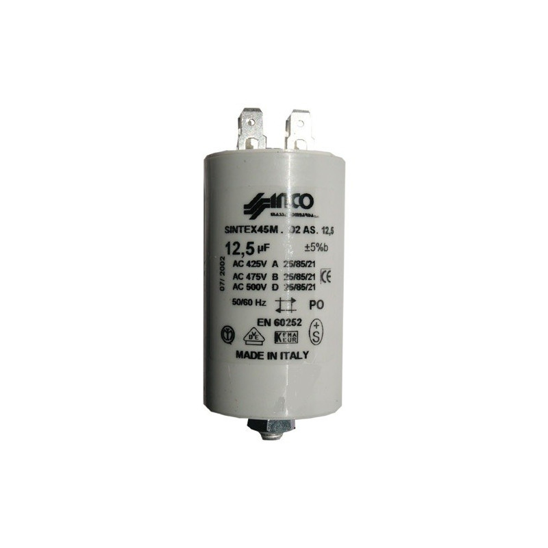 12,5UF-400/450V CONDENSATEUR FIXATION ÉCROU CENTRAL