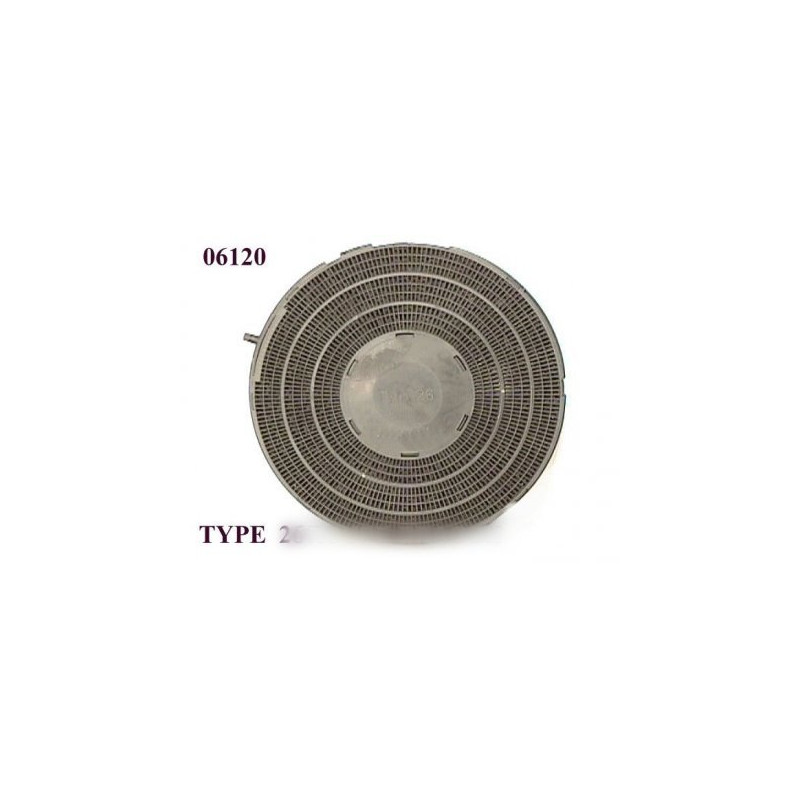 filtre rond a charbon actif type 26