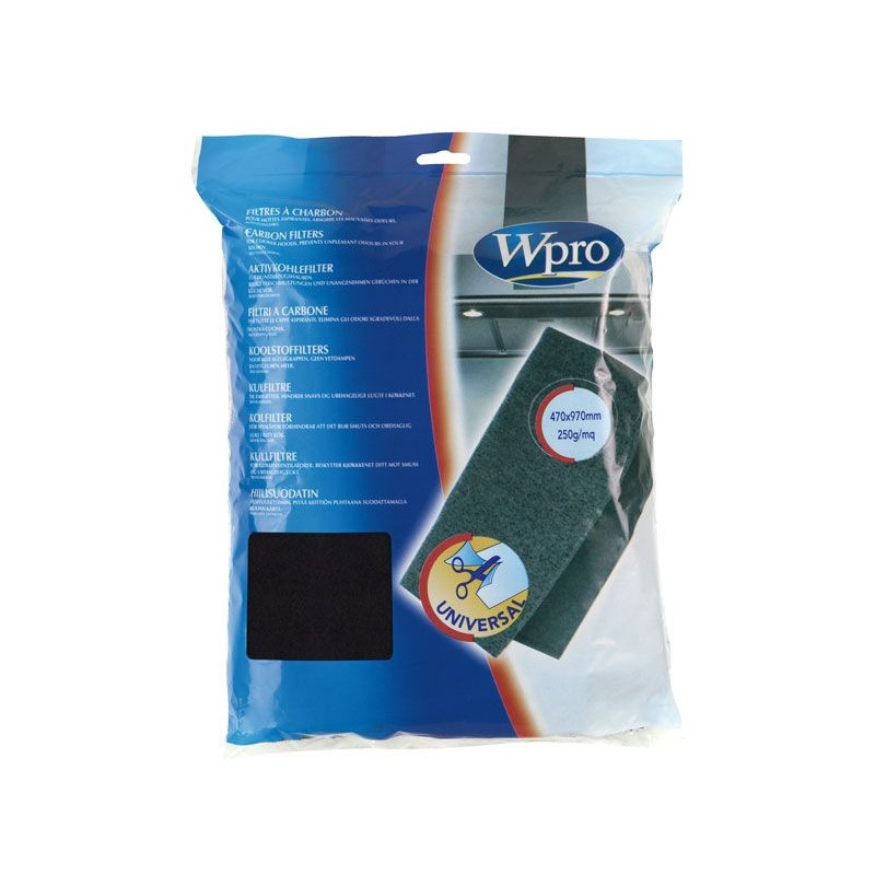 FILTRE A DECOUPER UNIVERSEL POUR HOTTE A CHARBON ACTIF 250G/M² 47X97CM