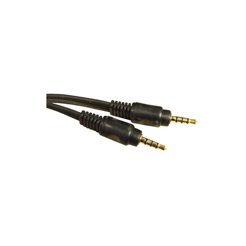 CABLE3,5MM JACK-MÂLE-4POL./ 3,5MM JACK MÂLE-4POL. DOREE 2,0M POUR AUDIO VISUEL PHILIPS