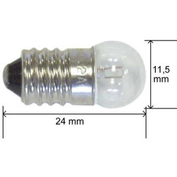 LAMPE SPHERIQUE 11,5X24MM E10 POUR APPAREIL DIVERS MARQUES