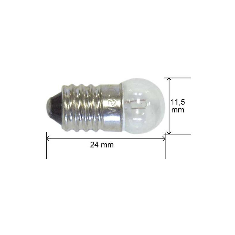 LAMPE SPHERIQUE 11,5X24MM E10 POUR APPAREIL DIVERS MARQUES