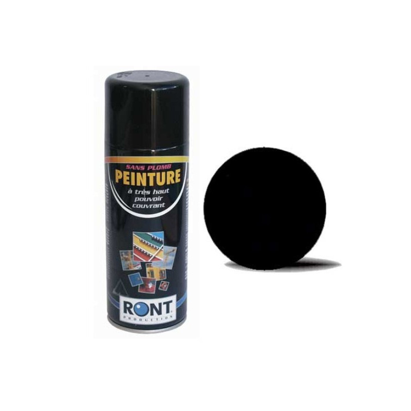 BOMBE PEINTURE NOIRE RAL9005 TOUTES SURFACES