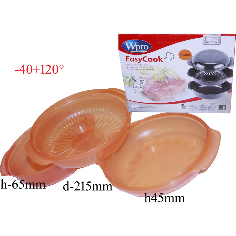 PLAT À VAPEUR ROND EASYCOOK 1,5L  pour micro ondes WHIRLPOOL