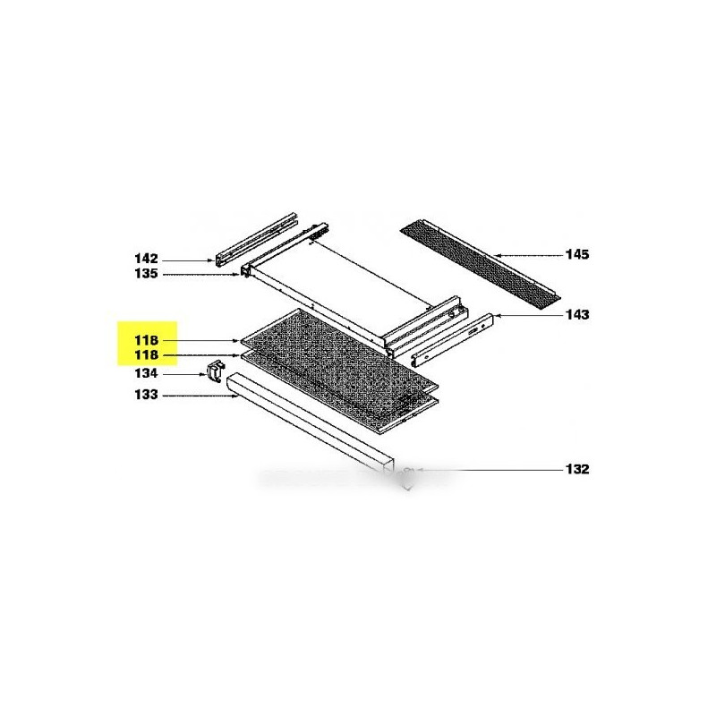 filtre graisse/embout metal x1