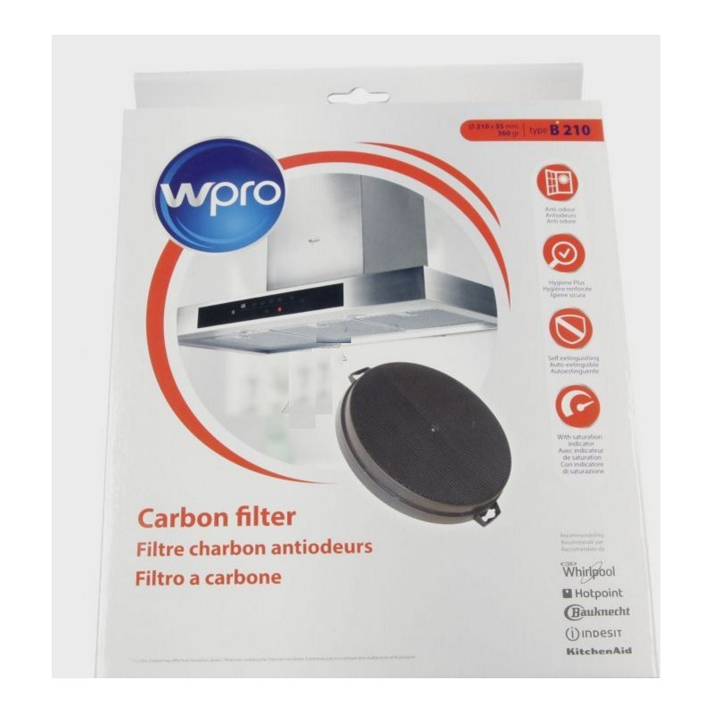 FILTRE A CHARBON CHF210/1 POUR HOTTE SHOLTES ARISTON BRANDT WHIRLPOOL AIRLUX DE DIETRICH