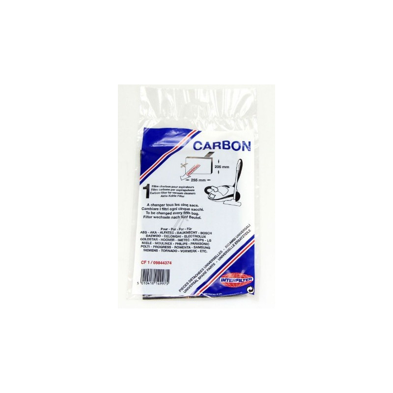 filtre charbon actif powerpack pour aspirateur MOULINEX