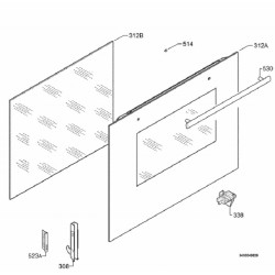 ENSEMBLE VITRE EXT DE FOUR ELECTROLUX OU FAURE