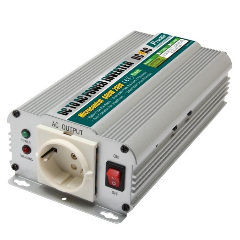 CONVERTISSEUR 12VDC 230V AC 600W/1500W