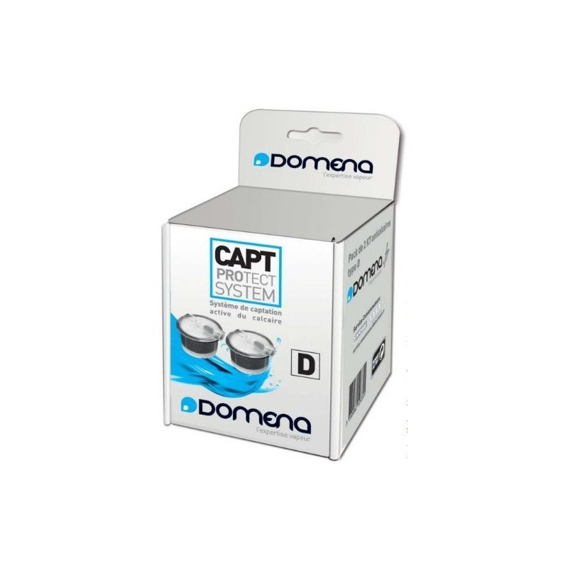 2x PACK DE 2 CASSETTES ANTI-CALCAIRE POUR CENTRALE VAPEUR DOMENA