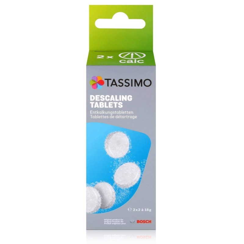 DÉTARTRANT TASSIMO TCZ6004 (2 PACKS DE 2 TABLETTES) POUR MACHINE A CAFÉ