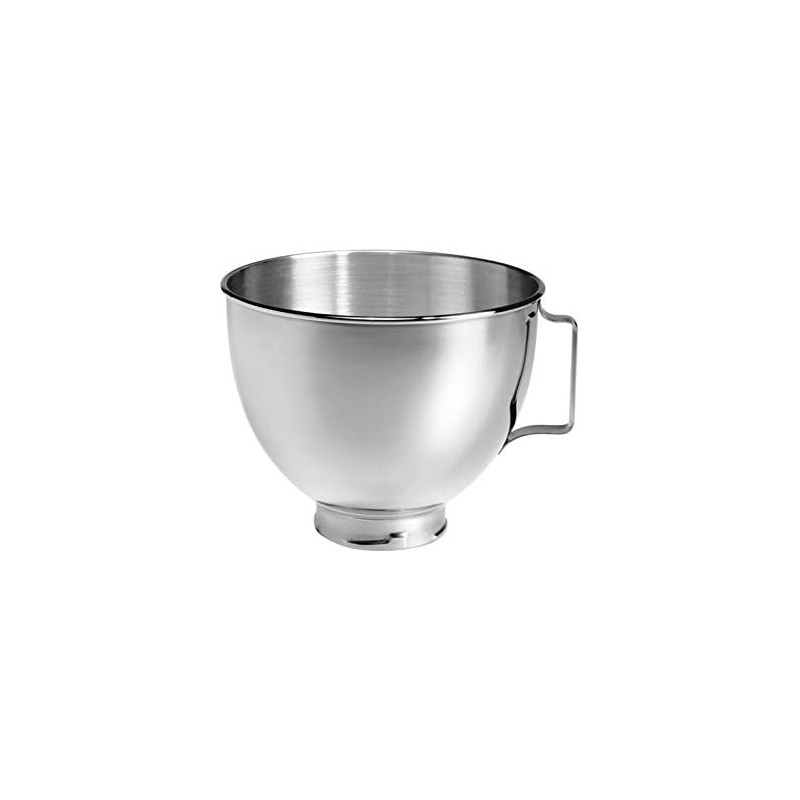 Bol mélangeur 5K45SBWH en acier de 4,3L avec une poignée pour robot KitchenAid