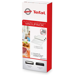 Lot de 2 rouleaux pour appareil de mise sous vide Vacupack Tefal - 1 rouleau (22 x 0,3 cm) - 1 rouleau (28 × 0,3c m).