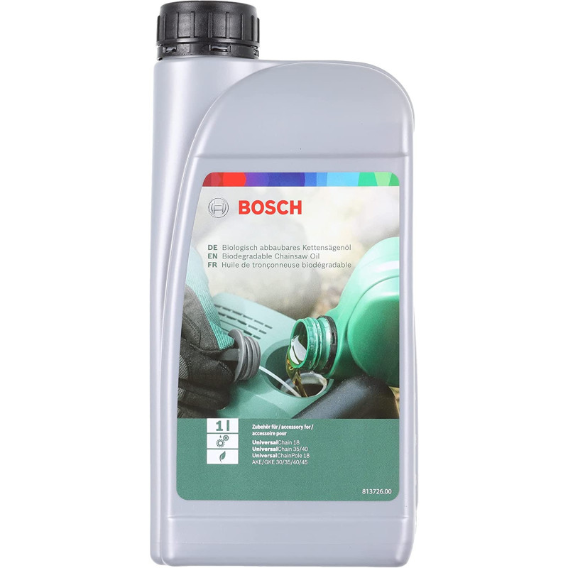 Huile de tronçonneuse (1L) 90% renouvelable - biodégradable BOSCH