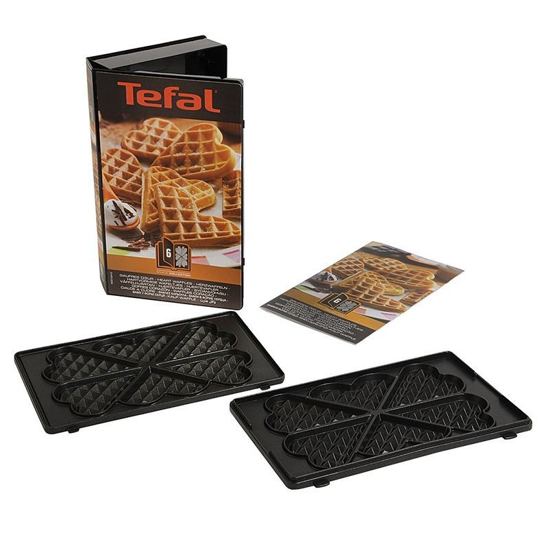 Coffret Snack Collection de 2 Plaques Gaufres Cœur Tefal