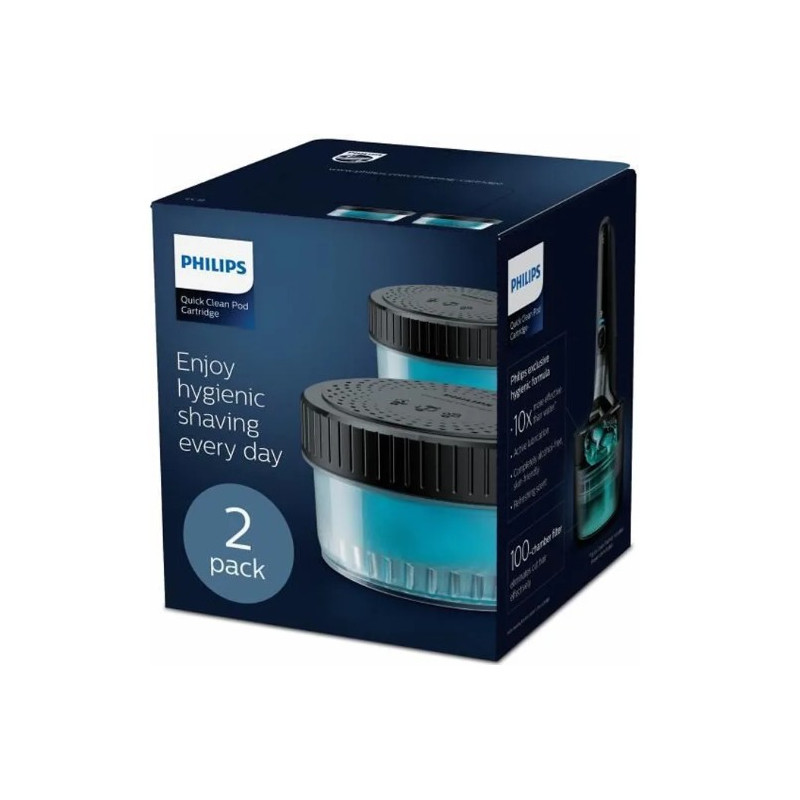 PHILIPS CC12/50 Pack de 2 recharges liquide Quick Clean Pod