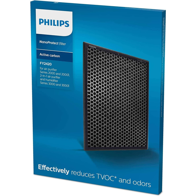 Filtre à charbon actif NanoProtect FY2420/30 pour purificateur d'air Philips