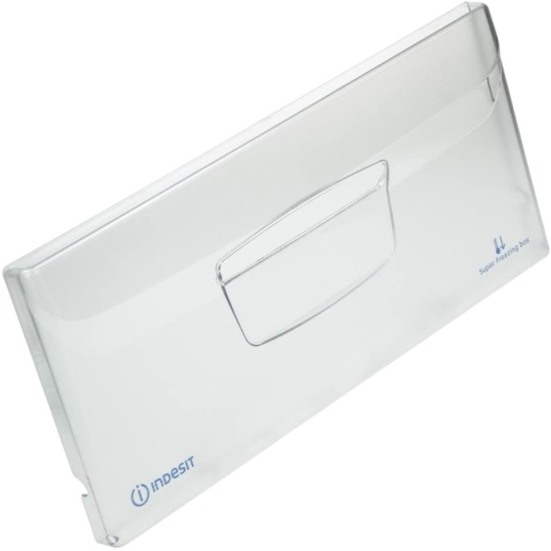 Façade de tiroir congélateur pour réfrigérateur combiné Indesit, dim: 43 x 19,7 cm,  C00291478