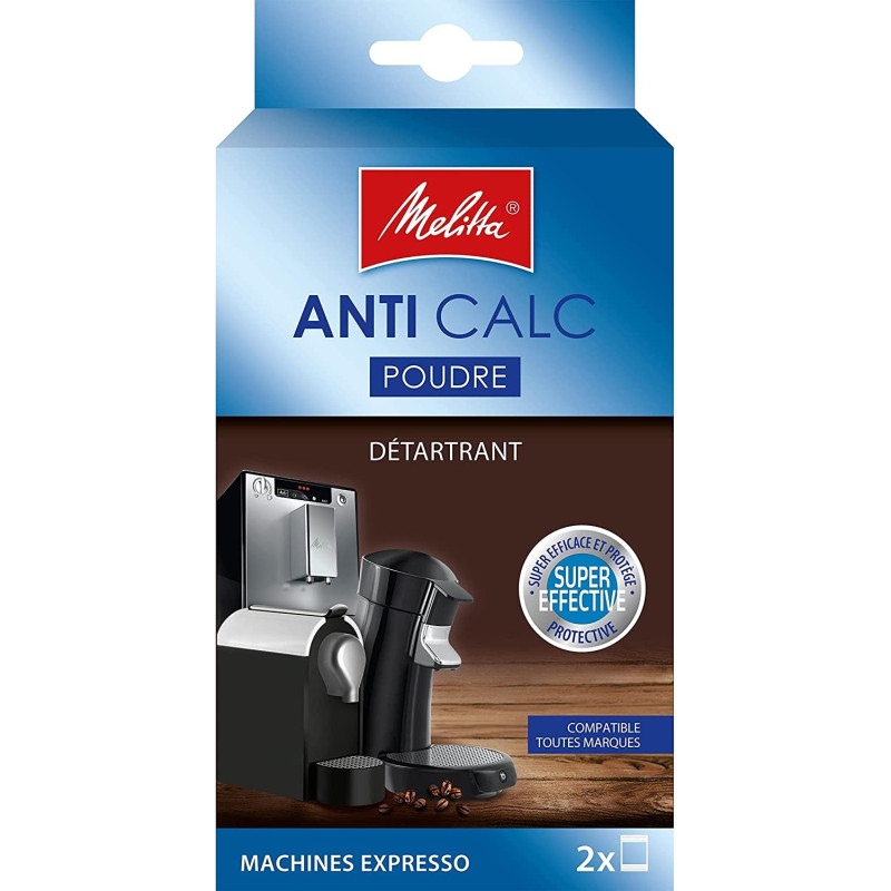 Détartrant en poudre (2 x 40 g) pour machines à café automatique Melitta